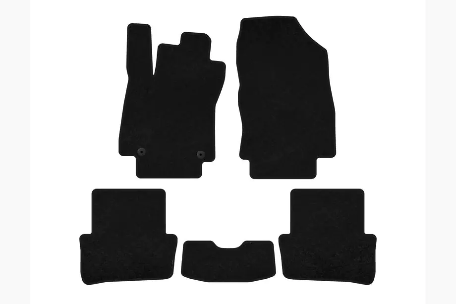 Renault Clio IV 2012-2019 Premium Textile Floor Mats (2012-2016, HB, 5-Door, Black) Image