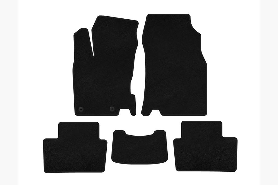 Renault Kadjar 2015-2022 Textile Floor Mats Premium (2015-2018, Black) Image