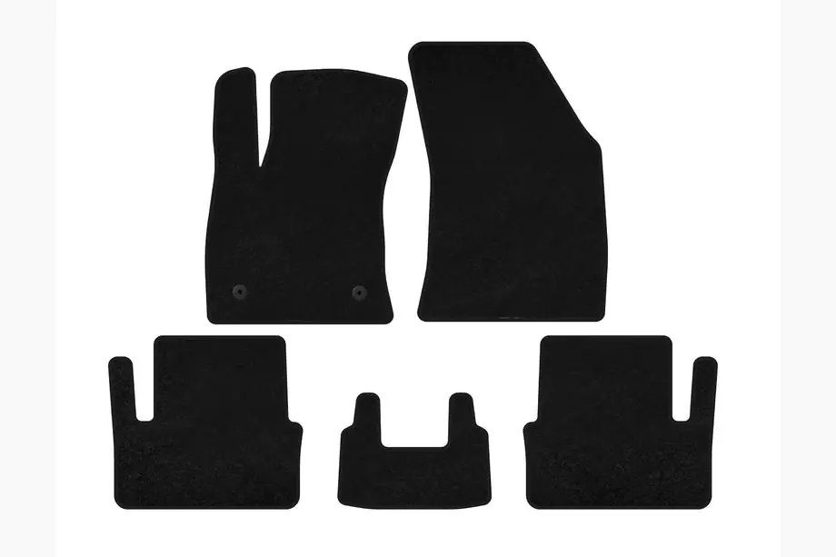 Renault Megane IV 2016-2025 Textile Floor Mats Premium (HB, Black) Image