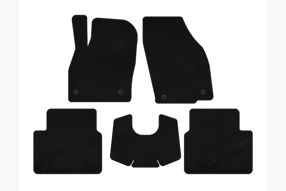 Skoda Kamiq 2019- Premium Textile Floor Mats (Automatic, Black) Image