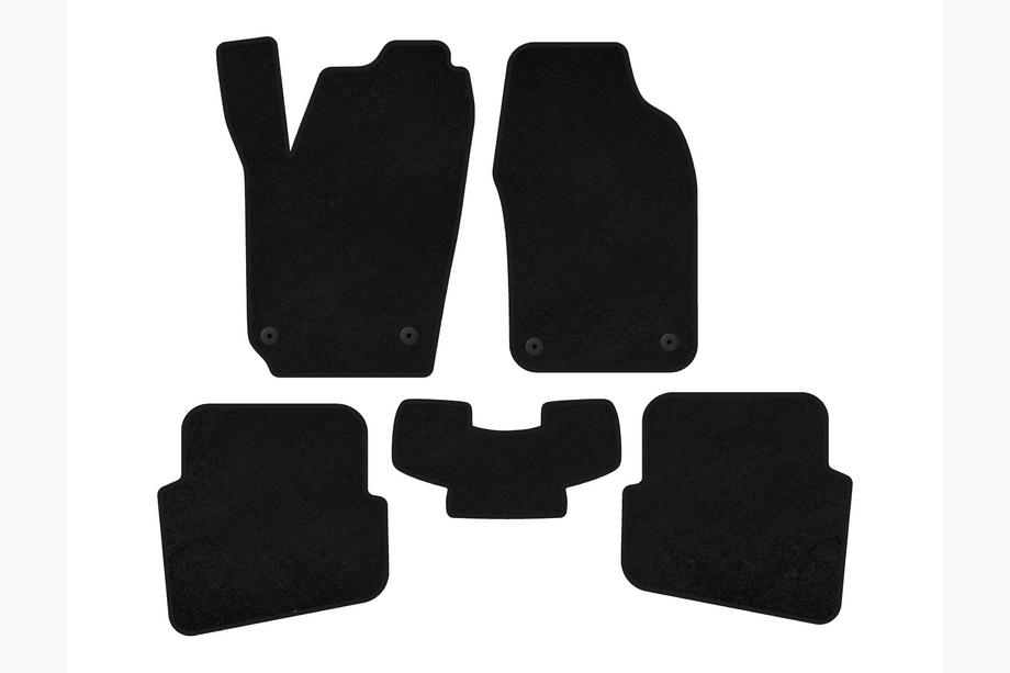 Volkswagen Polo 2001-2009 Textile Floor Mats Premium (HB, 3/5-door, Black) Image