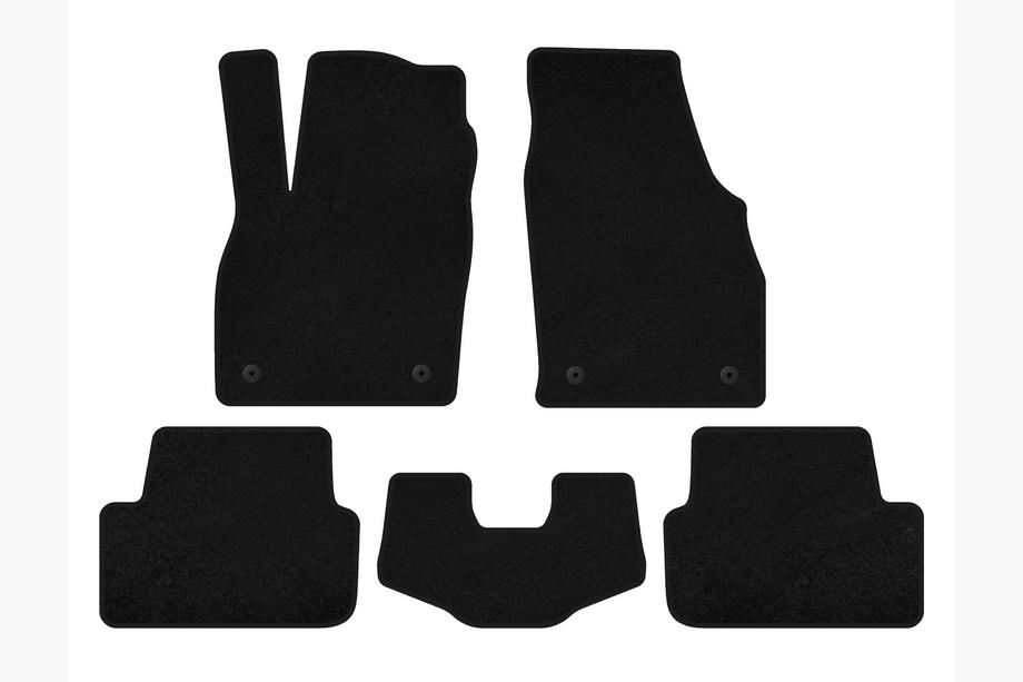 Volkswagen Polo 2017- Textile Floor Mats Premium (HB, Black) Image