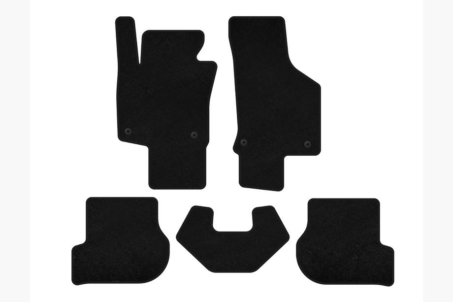 Volkswagen Scirocco 2008-2017 Textile Floor Mats Premium (HB, 3-Door, Black) Image