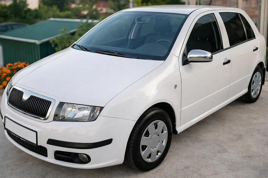Skoda Fabia 2000-2007 Mirror Covers 2006↗ (2 pcs, Stainless Steel) Image