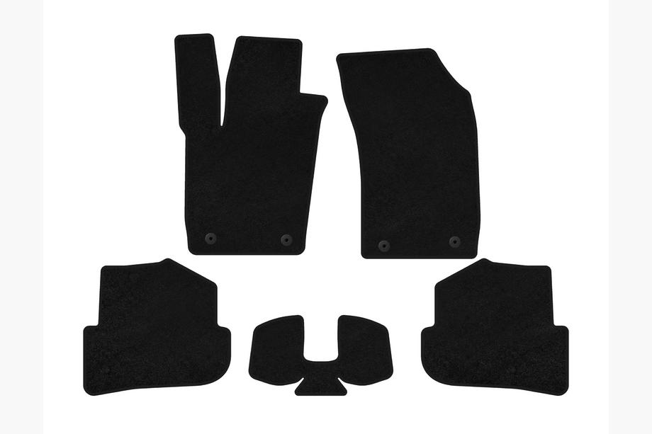 Audi A1 2010-2018 Textile Floor Mats Classic (HB, 3-Door, Black) Image