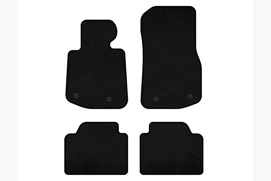 BMW 4 Series F32/F33/F36 2012-2020 Textile Floor Mats Classic V2 (Black) Image