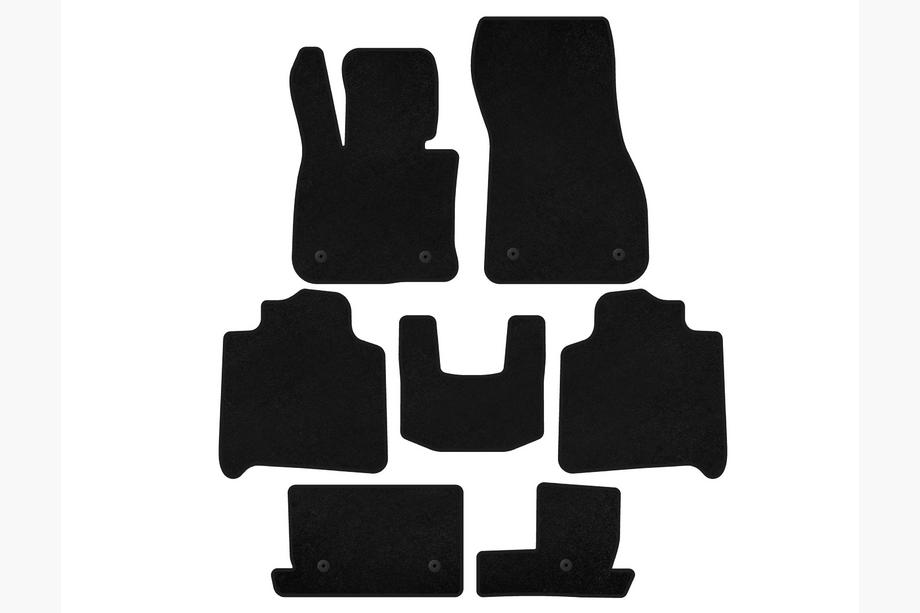 BMW 2 Series Active Tourer F45/F46 2014-2021 Textile Floor Mats Classic (For F46, 3 Rows, Black) Image