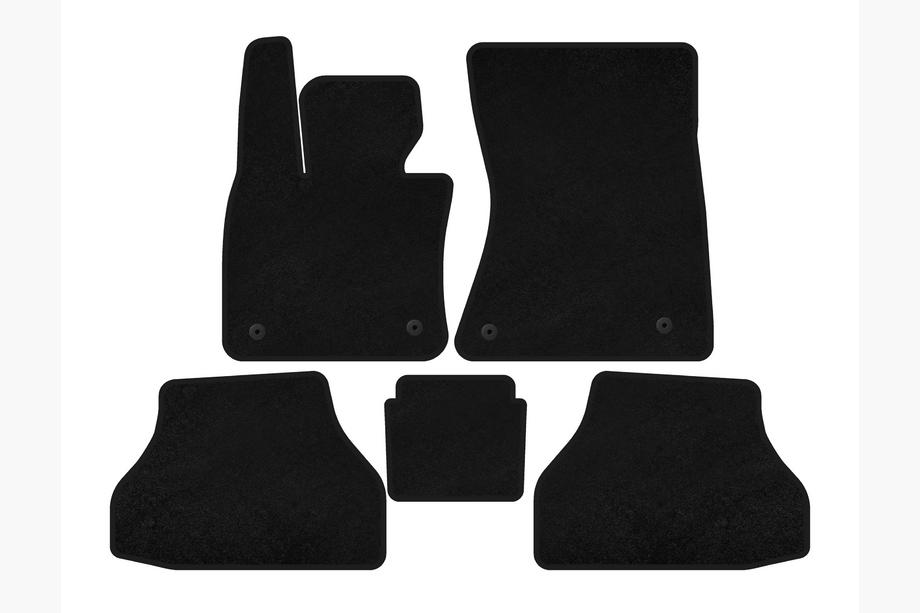 BMW X6 E71 2008–2014 Textile Floor Mats Classic V-2 (Black) Image