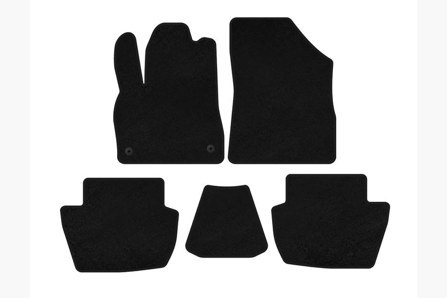 Citroen DS-5 2011-2015 Textile Floor Mats Classic (HB, Hybrid/Automatic, Black) Image