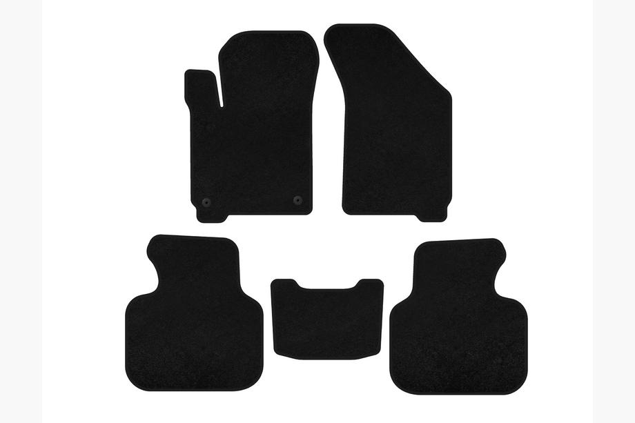 Dodge Journey 2008-2020 Textile Floor Mats Classic (2008-2011, Black) Image