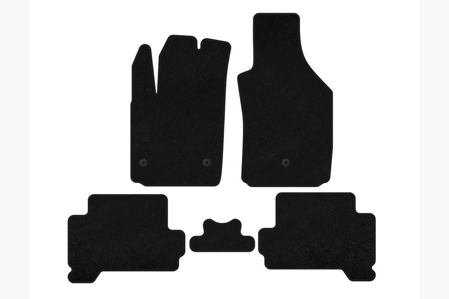 Fiat 500/500L 2013-2022 Textile Floor Mats Classic (HB, Electric, Black) Image