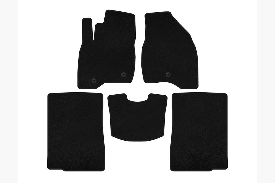 Ford Explorer 2011-2019 Textile Floor Mats Classic (2015-2017, 2 Rows, 7-Seater, Black) Image