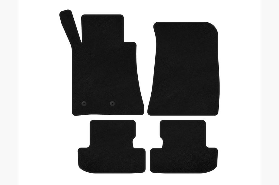 Ford Mustang 2015-2023 Textile Floor Mats Classic (Coupe, Black) Image