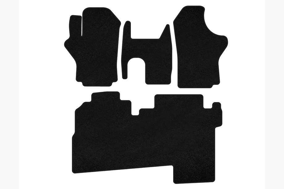 Hyundai H200, H1, Starex 1998-2007 Textile Floor Mats Classic (2004-2007, 2 Rows, 8-Seater, Black) Image