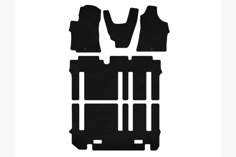 Hyundai H300, H1, Starex 2008-2020 Textile Floor Mats Classic (Full Set, Black) Image