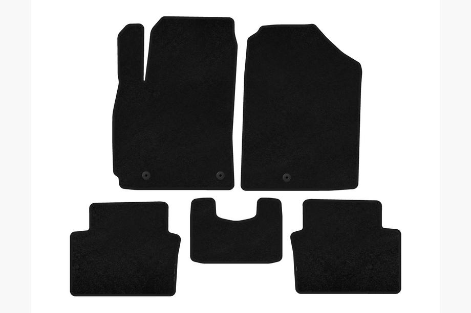 Hyundai Veloster 2018-2022 Textile Floor Mats Classic (Coupe, Black) Image