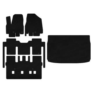 Textile Floor Mats Classic (full interior, 8-seater, Black) Kia Sedona 2014-2020 photo 1