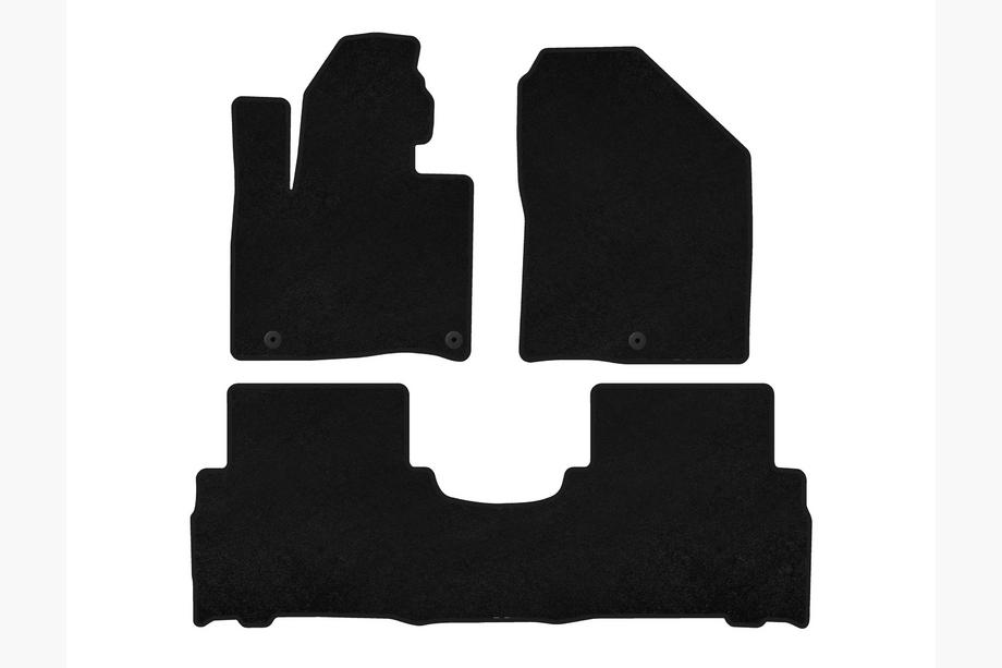Kia Sorento III UM 2014-2020 Textile Floor Mats Classic (2014-2018, 5-seater, Black) Image