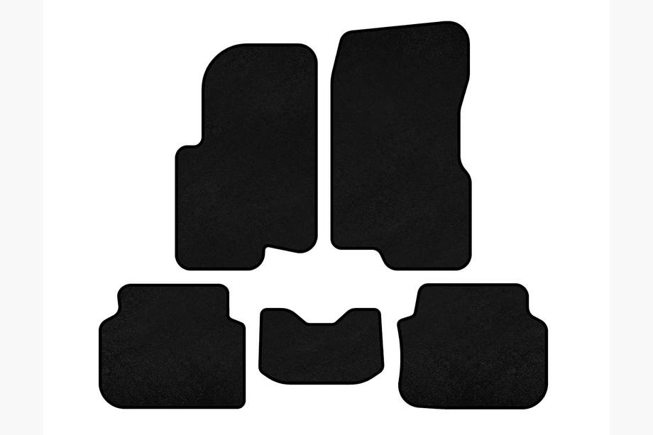 Smart 1998-2007 Textile Floor Mats Classic (2003-2007, Forfour, black) Image