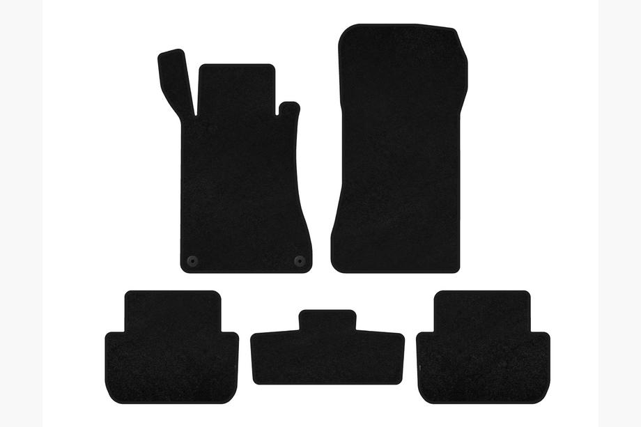 Mercedes CLK W209 2002-2010 Textile Floor Mats Classic (Coupe, Black) Image
