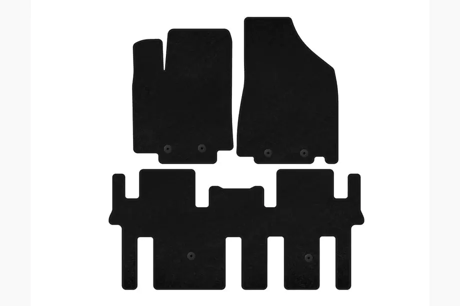 Nissan Pathfinder R52 2012-2021 Textile Floor Mats Classic (2 Rows, Black) Image