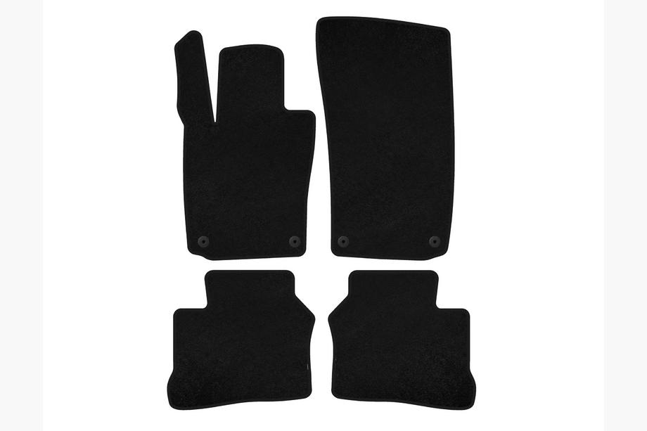 Porsche Panamera 2009-2016 Textile Floor Mats Classic (2009-2013, Coupe, 4-Door, Black) Image