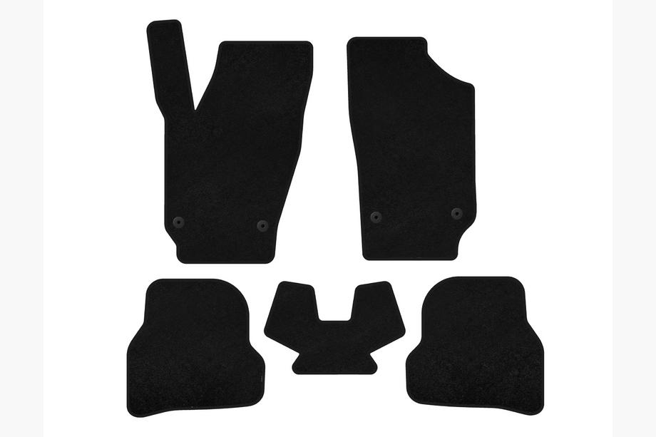 Seat Ibiza 2010-2017 Textile Floor Mats Classic (2010-2012, HB, 5-door, Black) Image