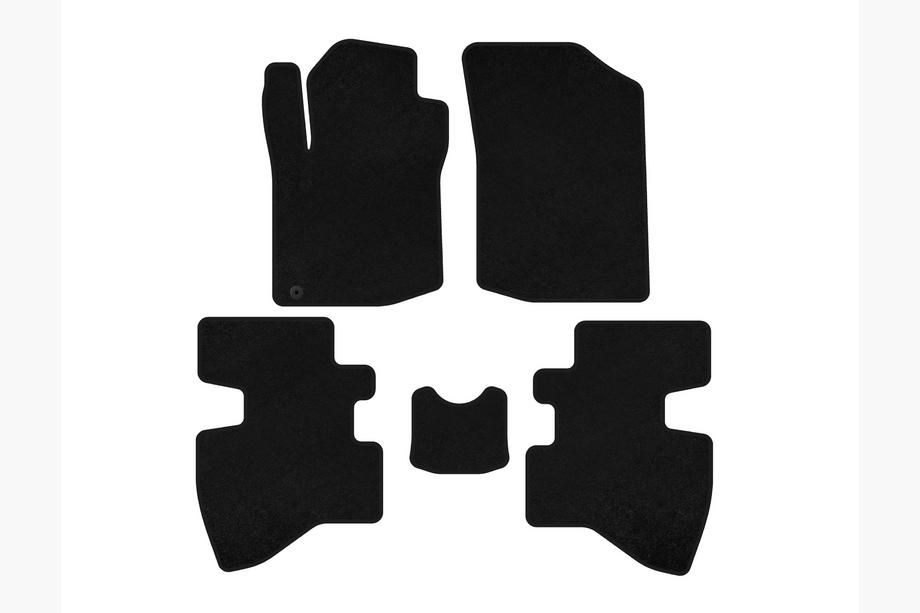 Toyota Aygo 2007-2014 Textile Floor Mats Classic (2007-2009, HB, 3-Door, Black) Image