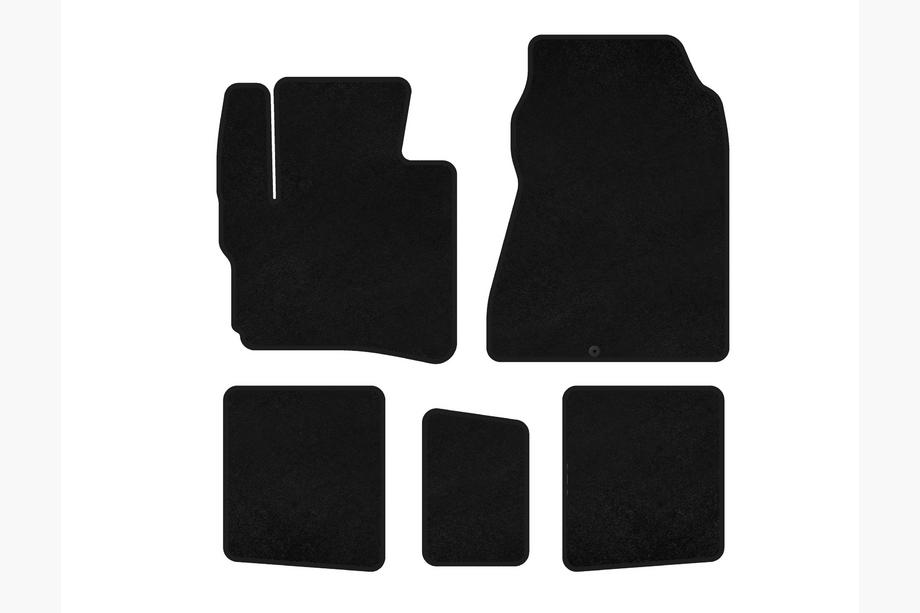 Toyota IQ 2008-2015 Textile Floor Mats Classic (HB, Black) Image
