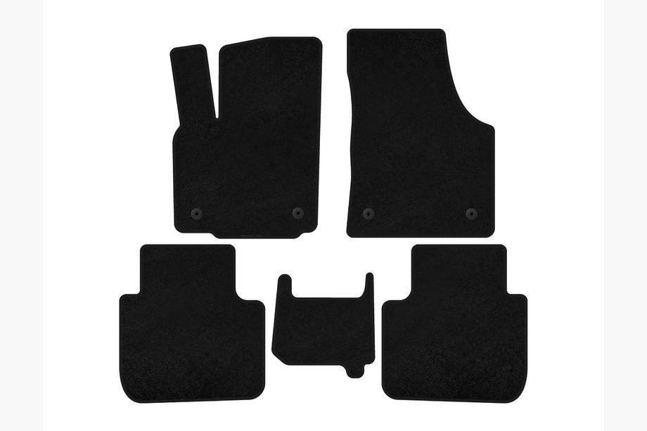 Volkswagen Atlas (Terramont) 2016- Textile Floor Mats Classic (2 Rows, 7-Seater, Black) Image