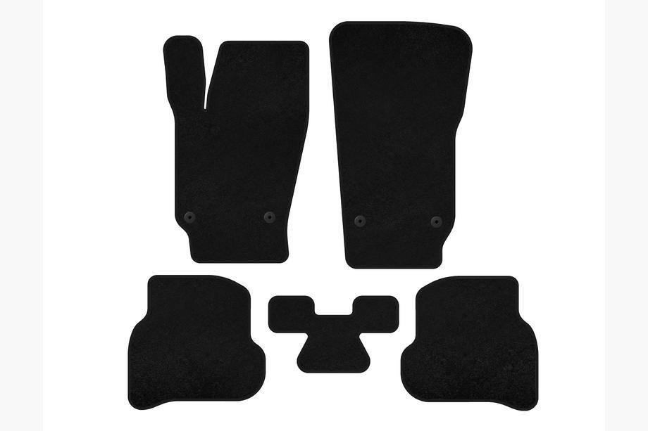 Volkswagen Polo 2010-2017 Textile Floor Mats Classic (HB, 3/5-door, Black) Image