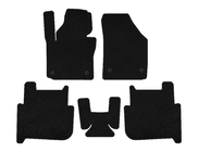 Volkswagen Touran 2003-2010 Textile Floor Mats Classic (2 Rows, 2006-2010, 7-Seater, Black) photo 1