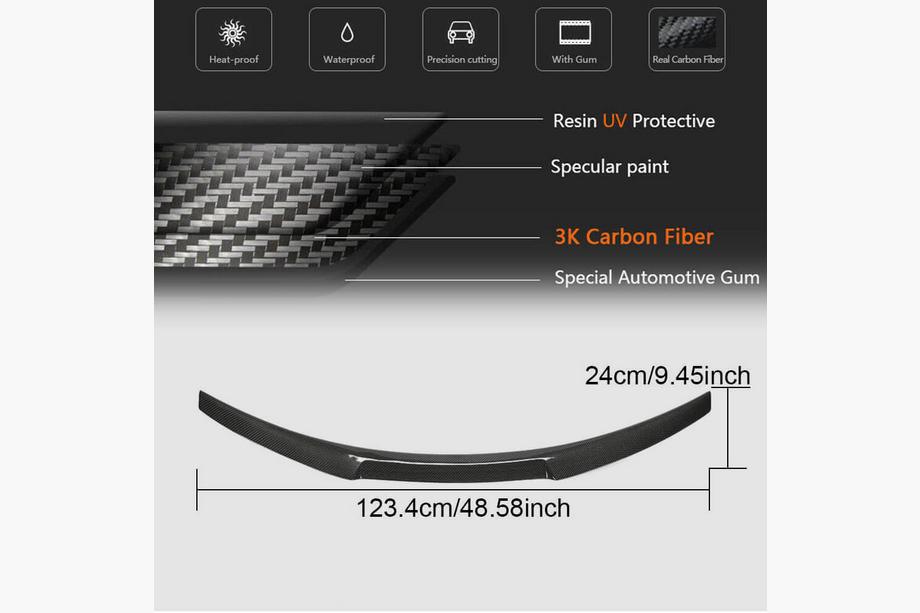 BMW 2 Series F22/F23 2014-2021 M4-Style Spoiler (for F22, Carbon) Photo 5