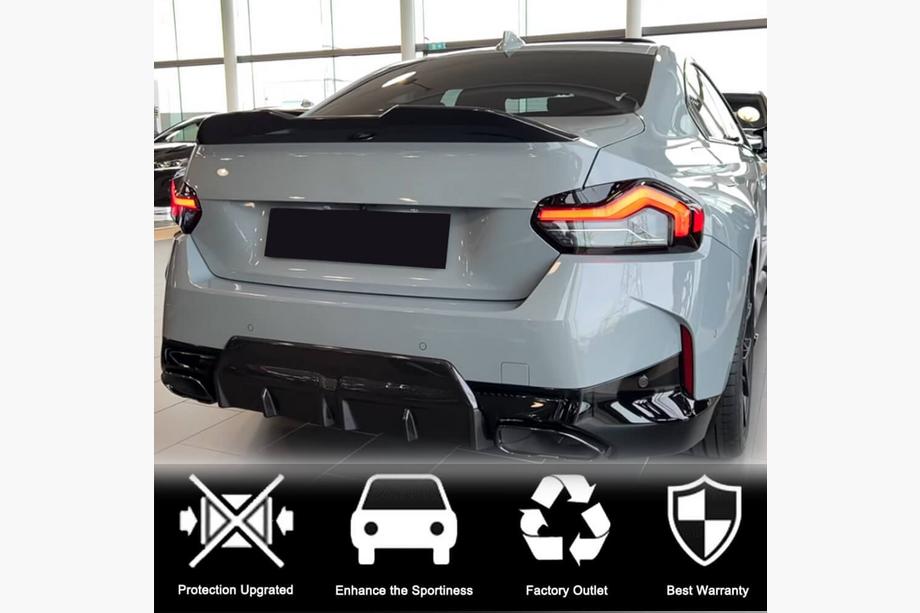 BMW 2 Series G42 2021- M4-Style V3 Spoiler (Carbon) Photo 2
