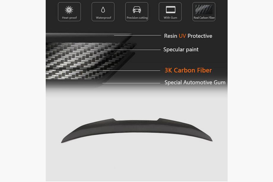 BMW 3 Series F30/F31 2012-2019 PSM-Style V3 Spoiler (for F30/F80, Carbon) Photo 6