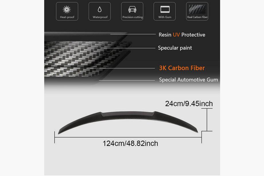 BMW 3 Series F30/F31 2012-2019 Trunk Lid Spoiler FRP V14 (SD) Photo 5