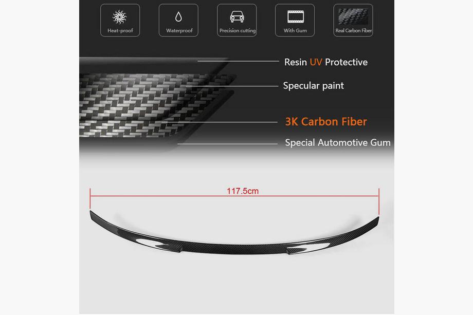 BMW 4 Series F32/F33/F36 2012-2020 Spoiler V6 (for F32, Carbon) Photo 5