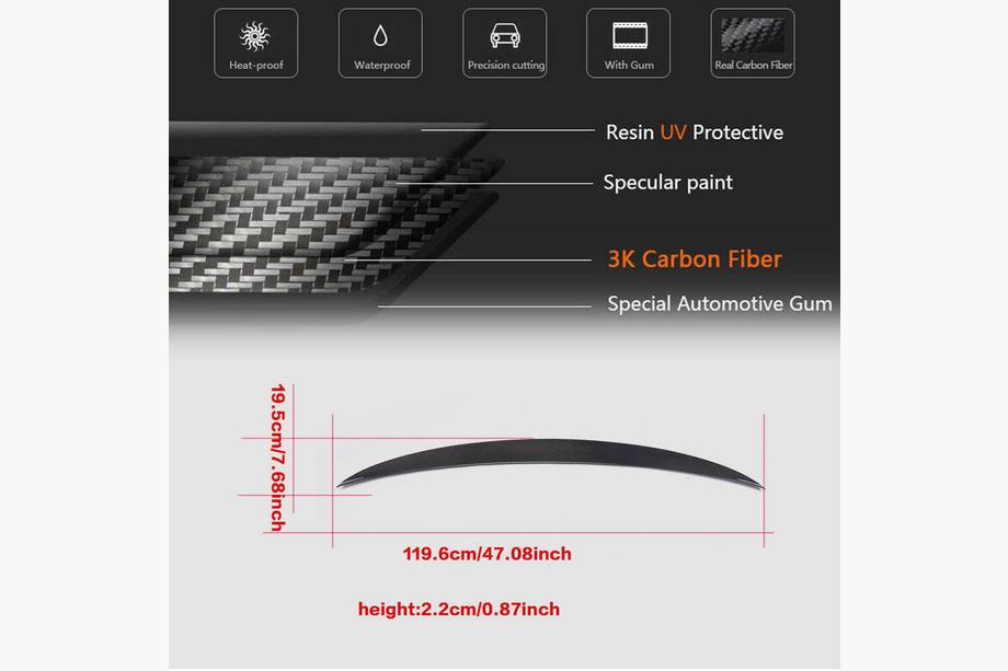 BMW 4 Series F32/F33/F36 2012-2020 V8 Spoiler (for F32, Carbon) Photo 6