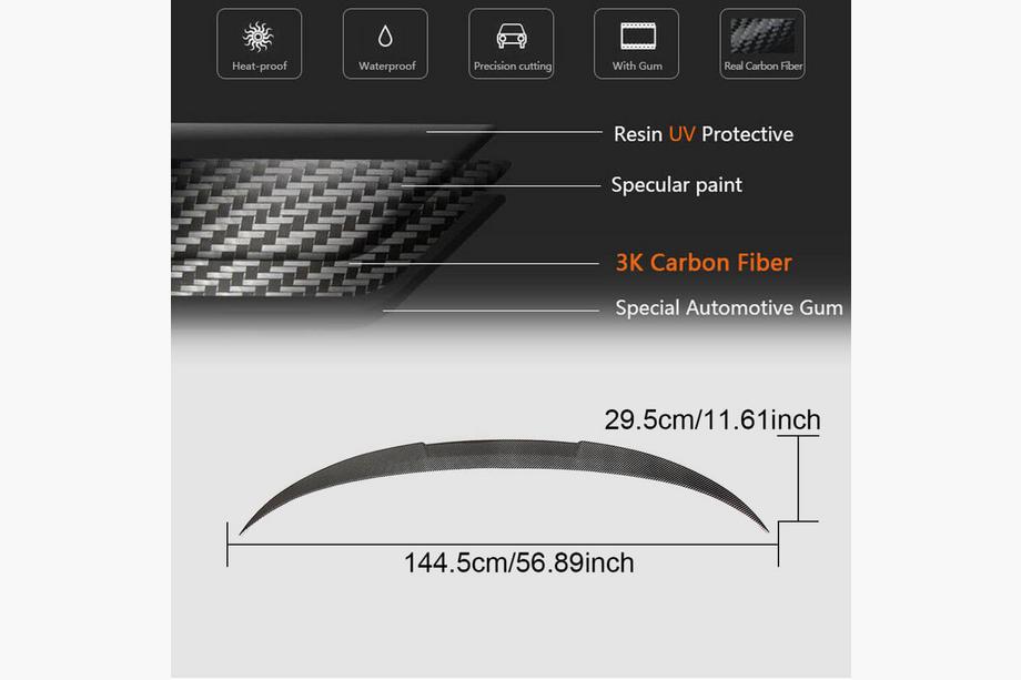 BMW 4 Series F32/F33/F36 2012-2020 P-Style Spoiler (for F33/F83, Carbon) Photo 6