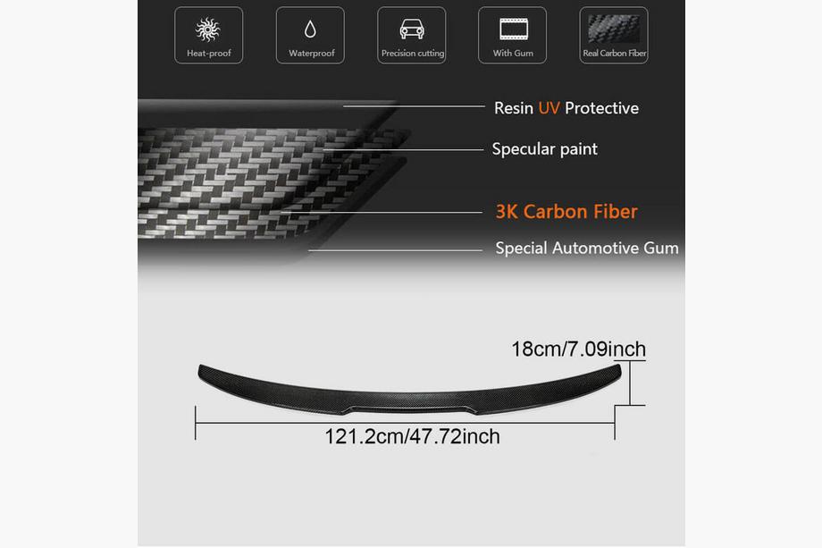 BMW 4 Series G22/23/26 2020- Spoiler V1 (for G22/G82, Carbon) Photo 5