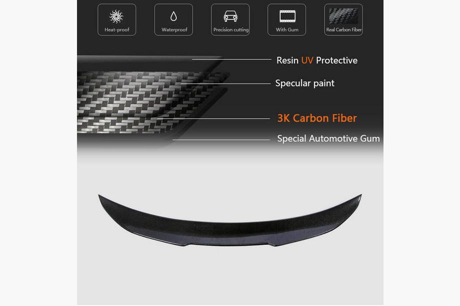 BMW 5 Series F10/F11 2010–2016 Trunk Lid Spoiler Carbon V5 (SD) Photo 5