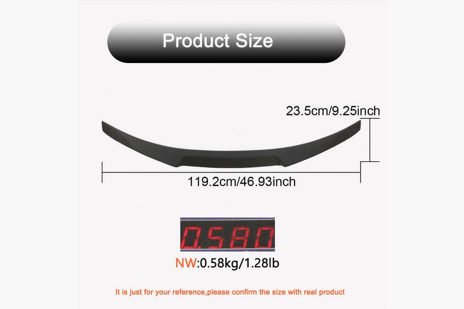 BMW 4 Series F32/F33/F36 2012-2020 M4-Style V2 Spoiler (for F82, Carbon) Photo 4
