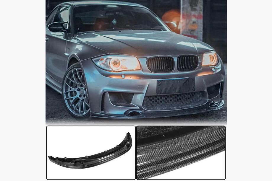 BMW 1 Series E81/E82/E87/E88 2004-2011 Front Bumper Lip V2 for 1M E82 Carbon Image