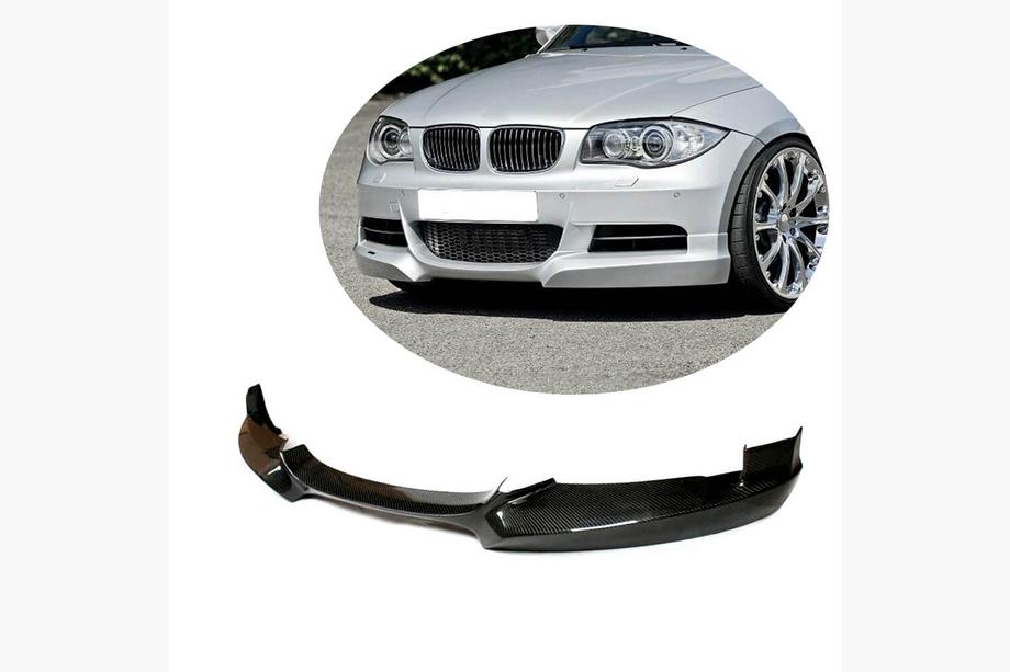 BMW 1 Series E81/E82/E87/E88 2004-2011 Front Bumper Lip Carbon V2 (for E82/E88 M-Sport) Image