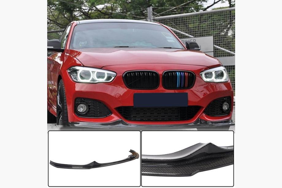 BMW 1 Series F20/F21 2011-2019 Front Bumper Lip V3 for M-Sport 2015-2019, Carbon Image