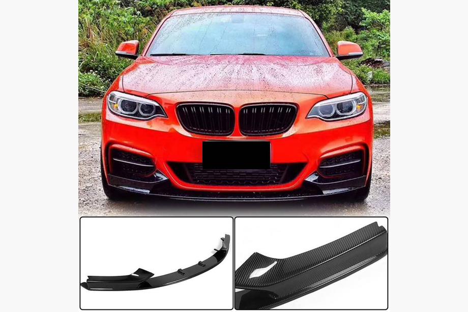 BMW 2 Series F22/F23 2014-2021 Front Bumper Lip V3 for F22/23 M-Sport, Carbon Image