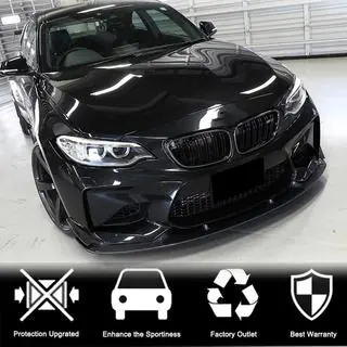 Front Bumper Lip V6 for F87 M2, Carbon photo 2