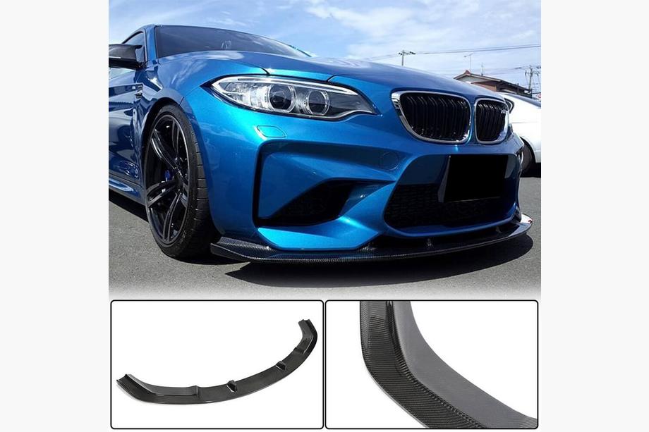 BMW 2 Series F22/F23 2014-2021 Front Bumper Lip V6 for F87 M2, Carbon Image