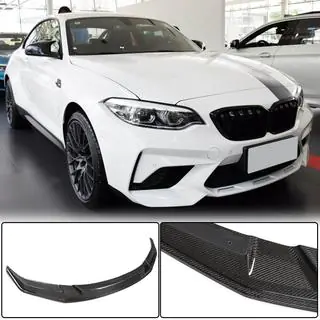Front Bumper Lip V1 for F87 M2 Competition, Carbon photo 1