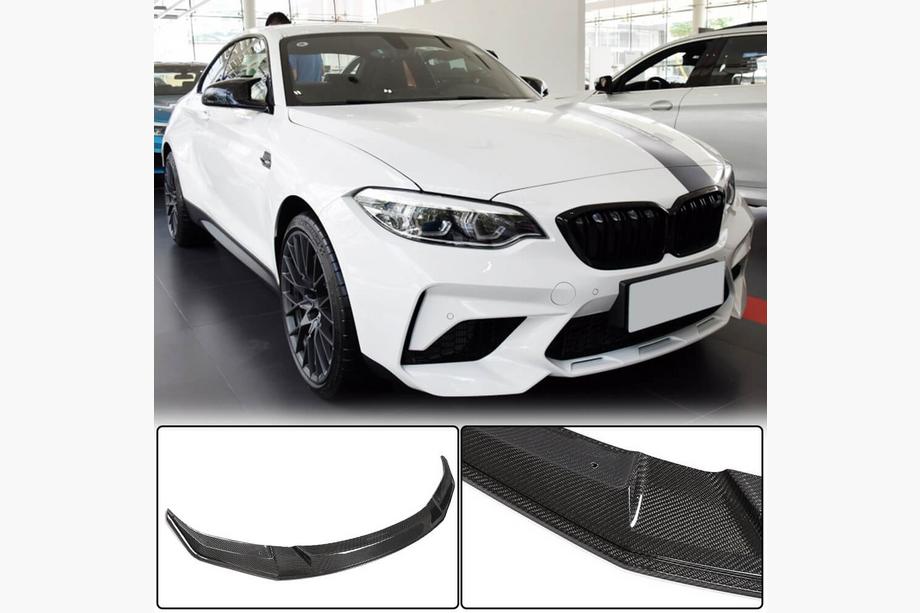 BMW 2 Series F22/F23 2014-2021 Front Bumper Lip V1 for F87 M2 Competition, Carbon Photo 1